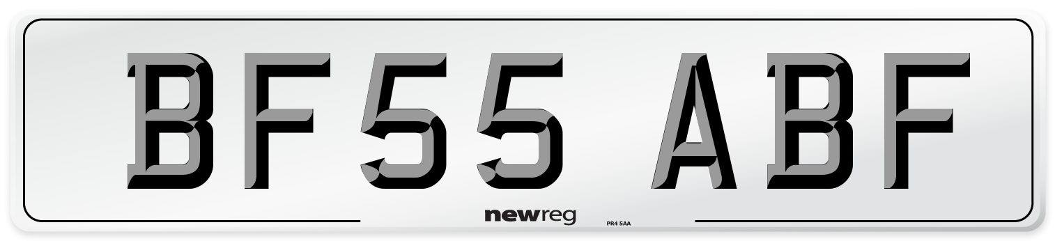BF55 ABF Number Plate from New Reg